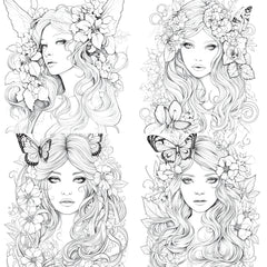 Beautiful Fairies Coloring Book - CraftNest - Digital Crafting and Art