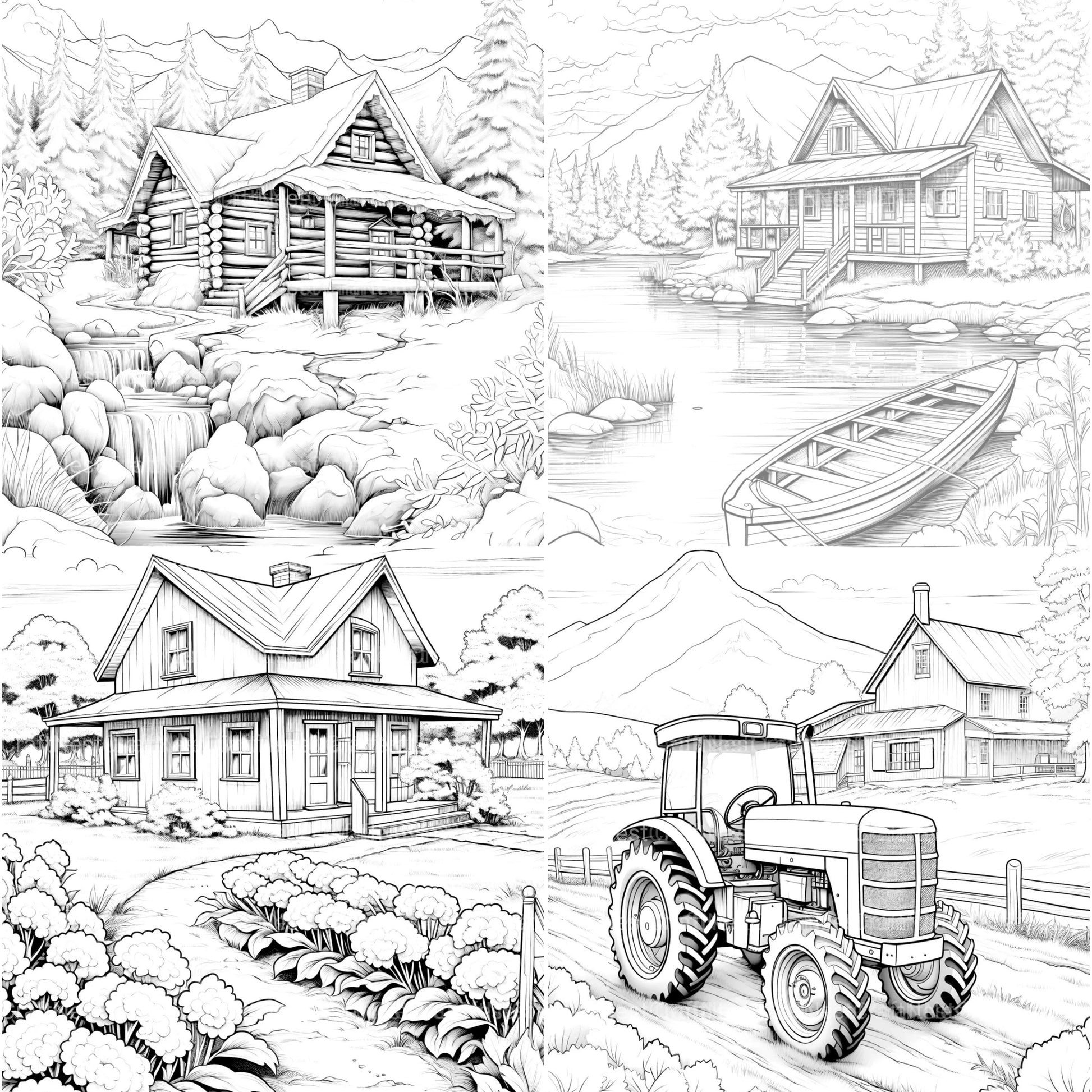 Country Life Coloring Book - CraftNest - Digital Crafting and Art