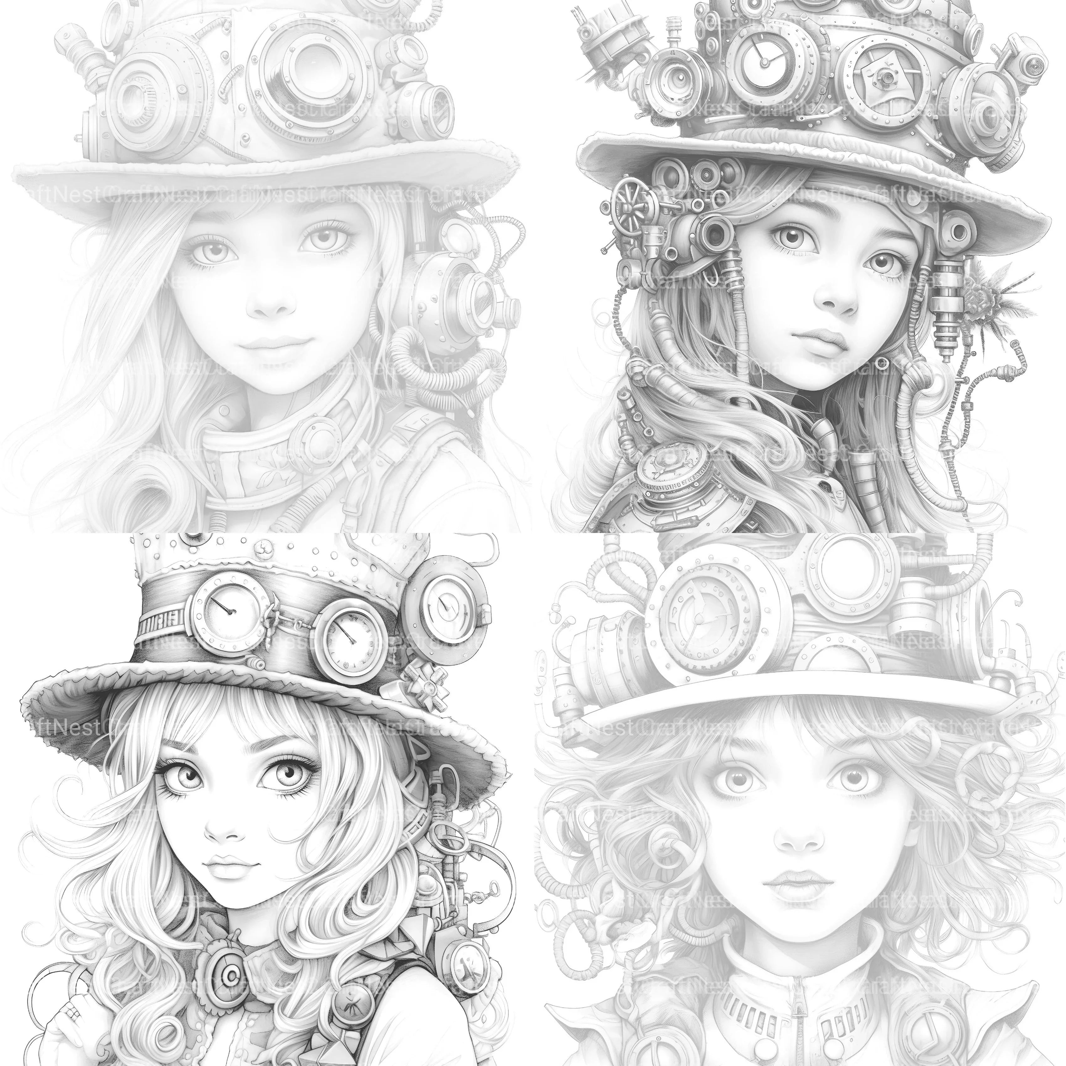 Victorian Girl Coloring Book - CraftNest - Digital Crafting and Art