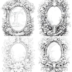 Blooming Mirror Coloring Book - CraftNest - Digital Crafting and Art