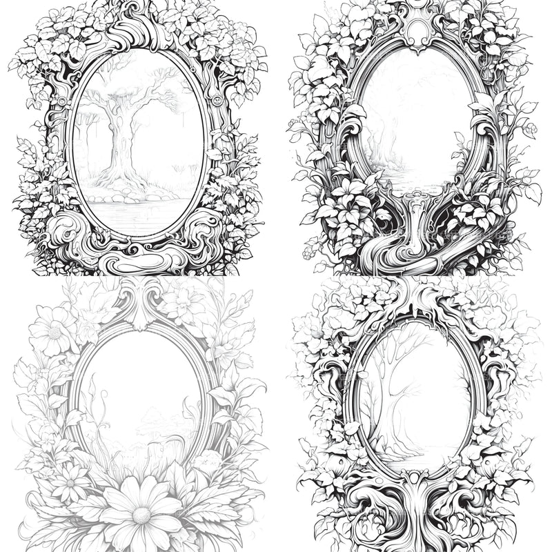 Blooming Mirror Coloring Book - CraftNest - Digital Crafting and Art