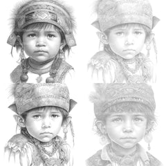 Inca Girl Coloring Book - CraftNest - Digital Crafting and Art