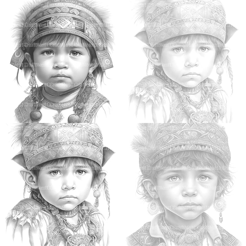 Inca Girl Coloring Book - CraftNest - Digital Crafting and Art