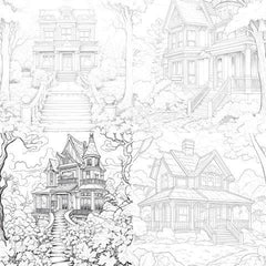 Autumn House Coloring Book - CraftNest - Digital Crafting and Art
