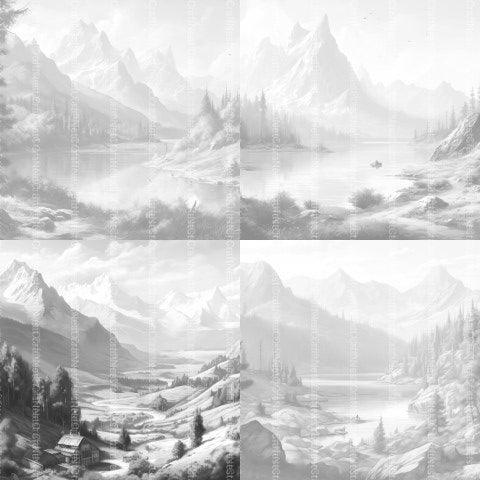 Landscape Scenes Coloring Book - CraftNest - Digital Crafting and Art