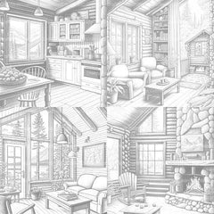 Cozy Cabins Coloring Book - CraftNest - Digital Crafting and Art
