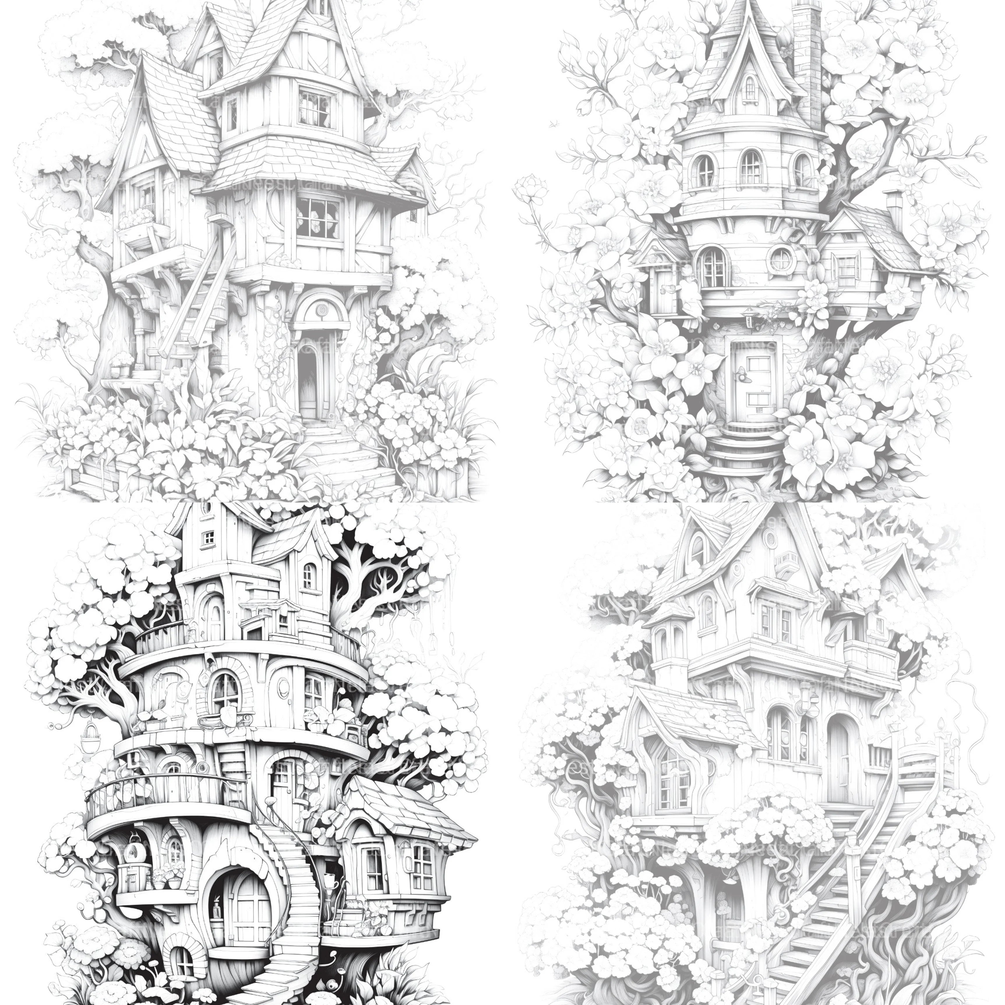 Blooming House Coloring Book - CraftNest - Digital Crafting and Art