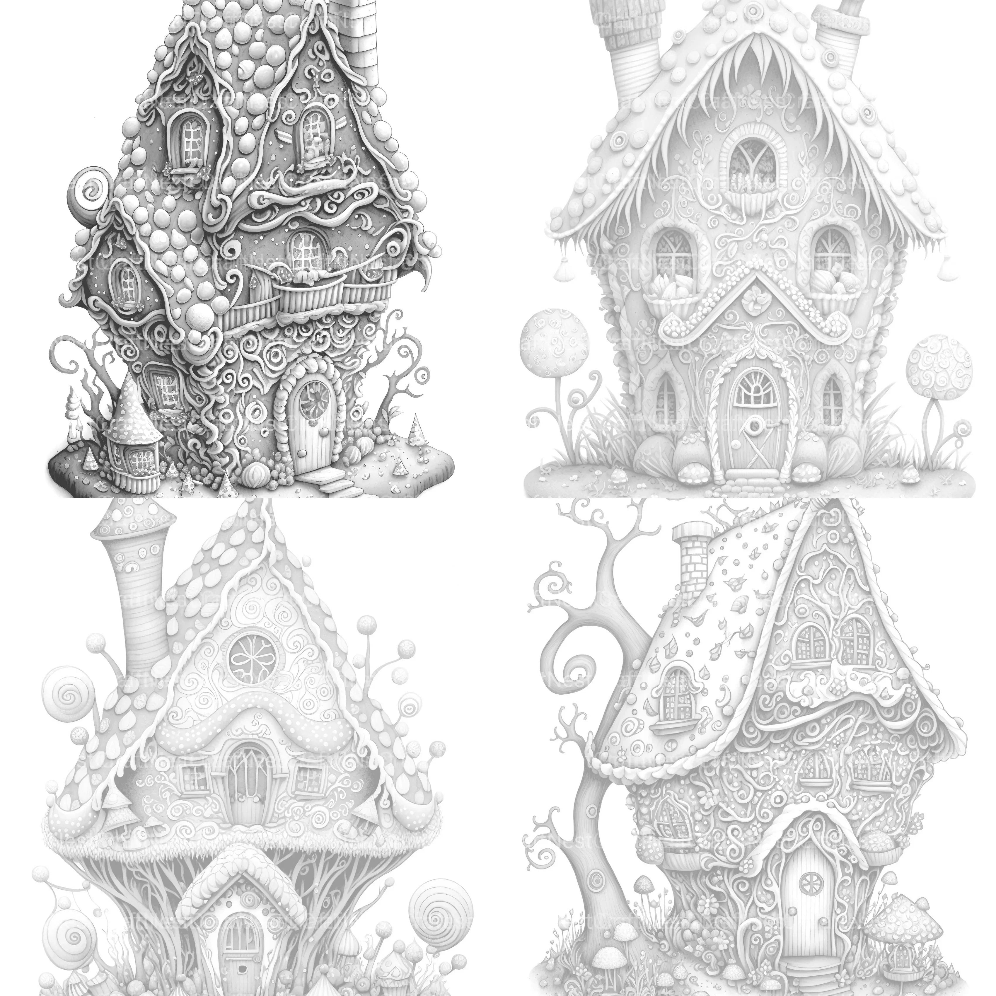Gingerbread Fairy House Coloring Book - CraftNest - Digital Crafting and Art