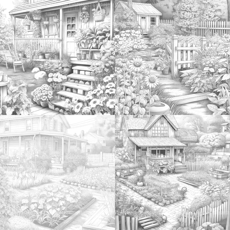 Farmers Garden Coloring Book - CraftNest - Digital Crafting and Art