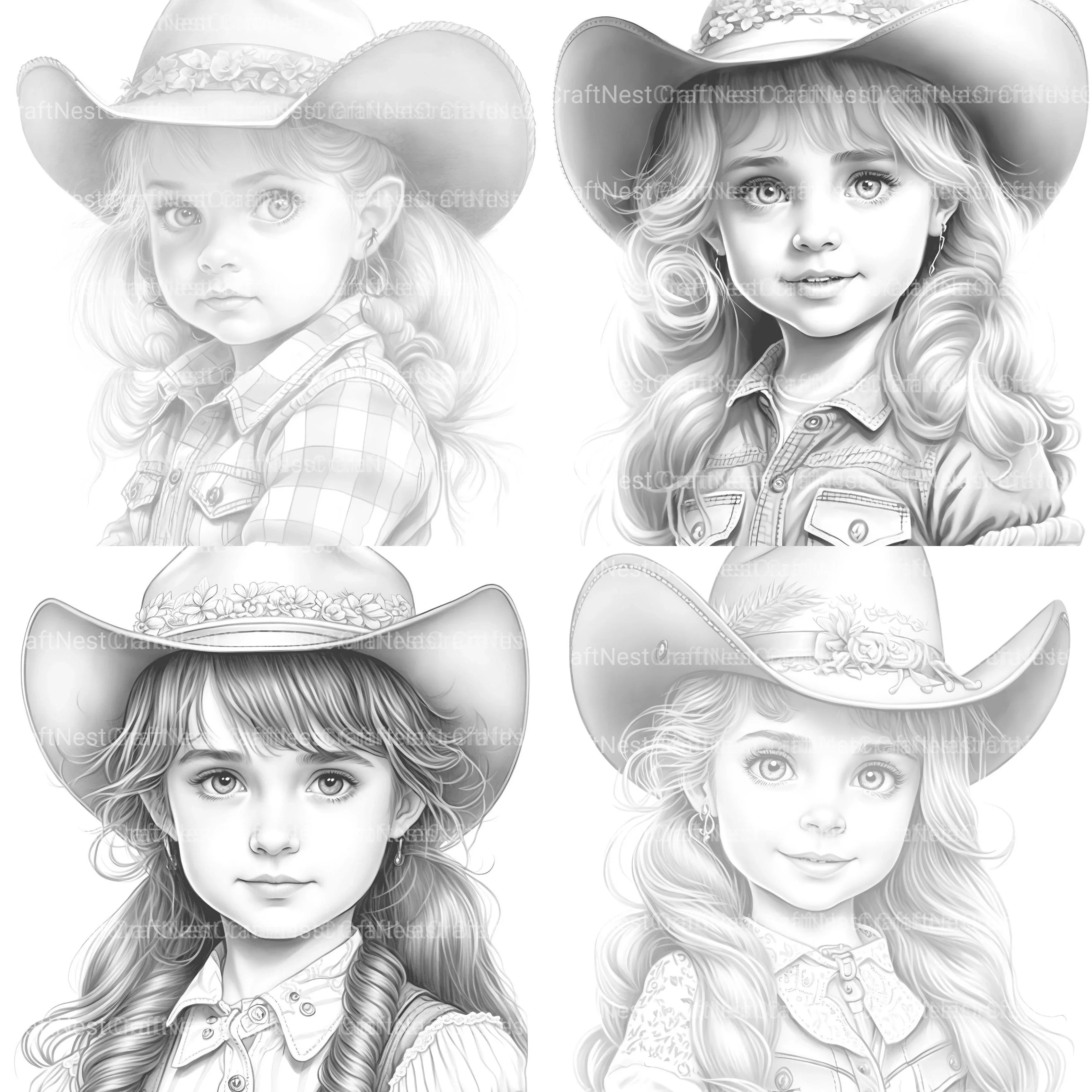 Flower Girl Coloring Book 2 - CraftNest - Digital Crafting and Art