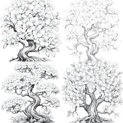 Blooming Tree Coloring Book - CraftNest - Digital Crafting and Art