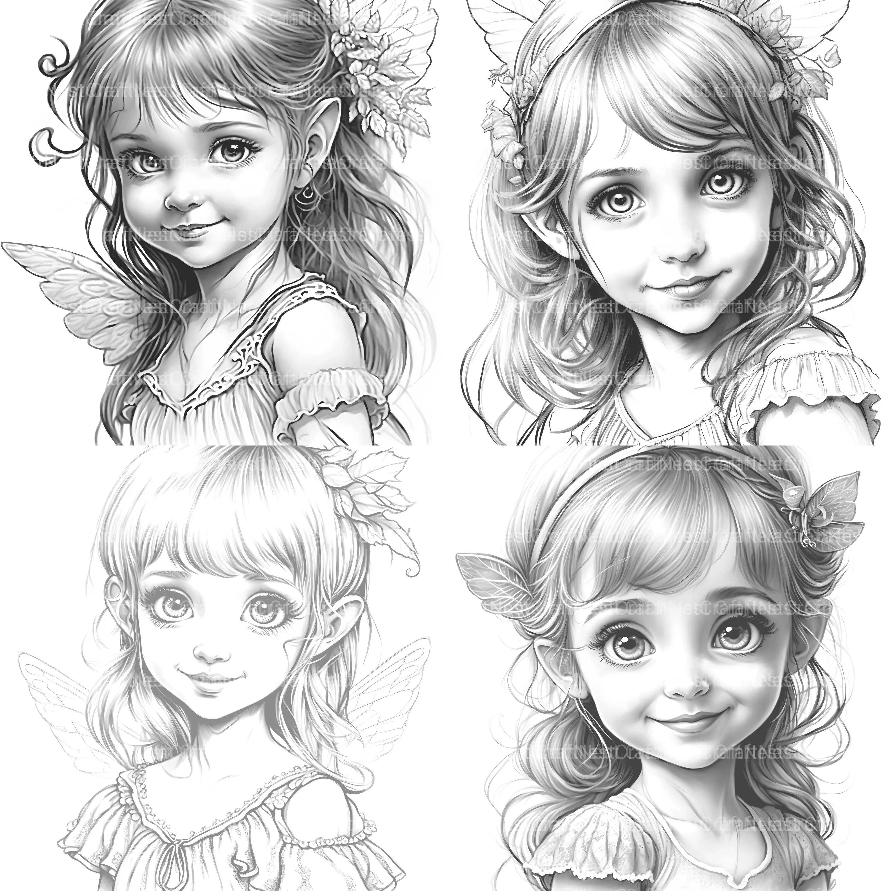 Flower Princess Coloring Book - CraftNest - Digital Crafting and Art