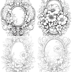 Blooming Mirror Coloring Book - CraftNest - Digital Crafting and Art