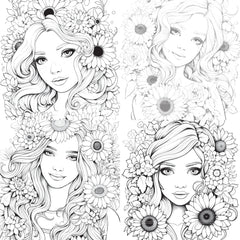 Venetian Carnival Woman Coloring Book - CraftNest - Digital Crafting and Art