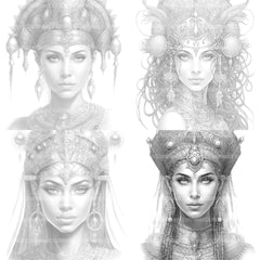 Ancient Egypt Queen Coloring Book - CraftNest - Digital Crafting and Art