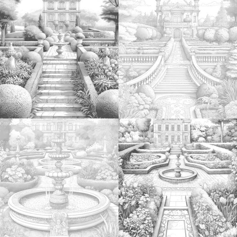 Formal Garden Coloring Book - CraftNest - Digital Crafting and Art