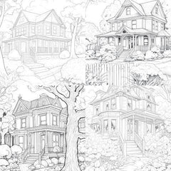 Autumn House Coloring Book - CraftNest - Digital Crafting and Art