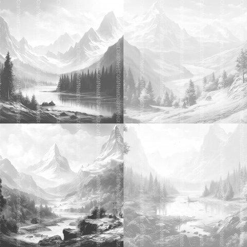 Landscape Scenes Coloring Book - CraftNest - Digital Crafting and Art