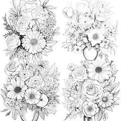 Flower Coloring Book 2 - CraftNest - Digital Crafting and Art