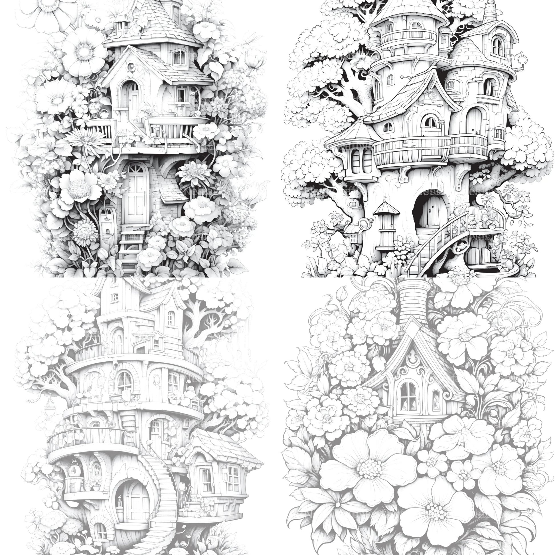 Blooming House Coloring Book - CraftNest - Digital Crafting and Art