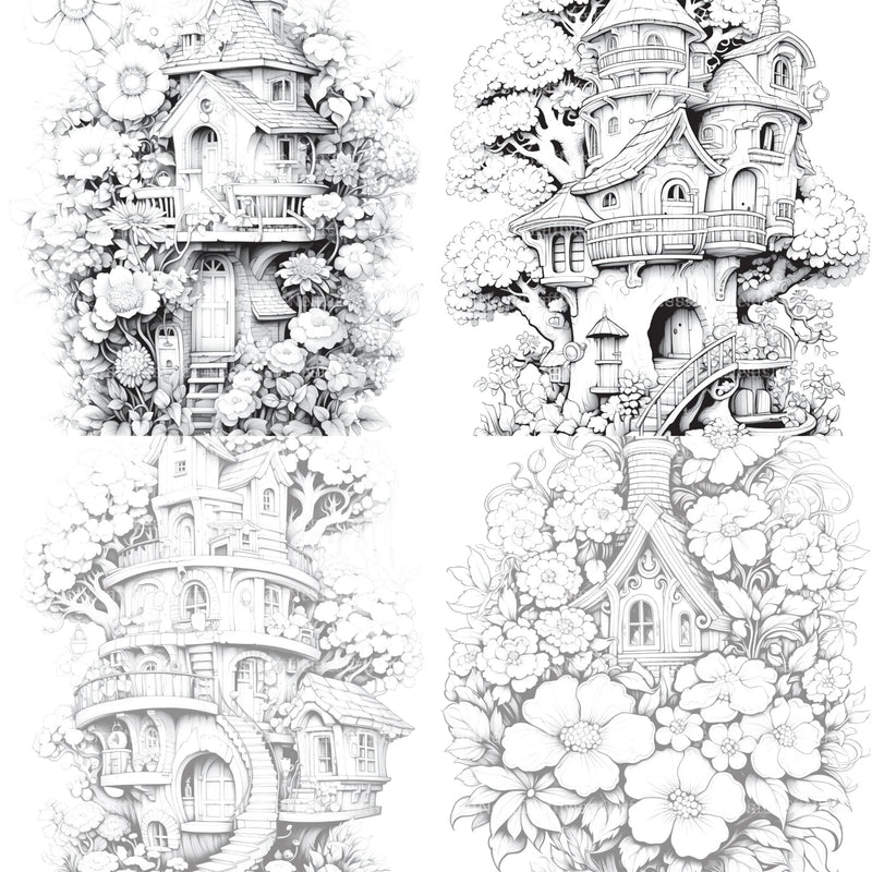 Blooming House Coloring Book - CraftNest - Digital Crafting and Art