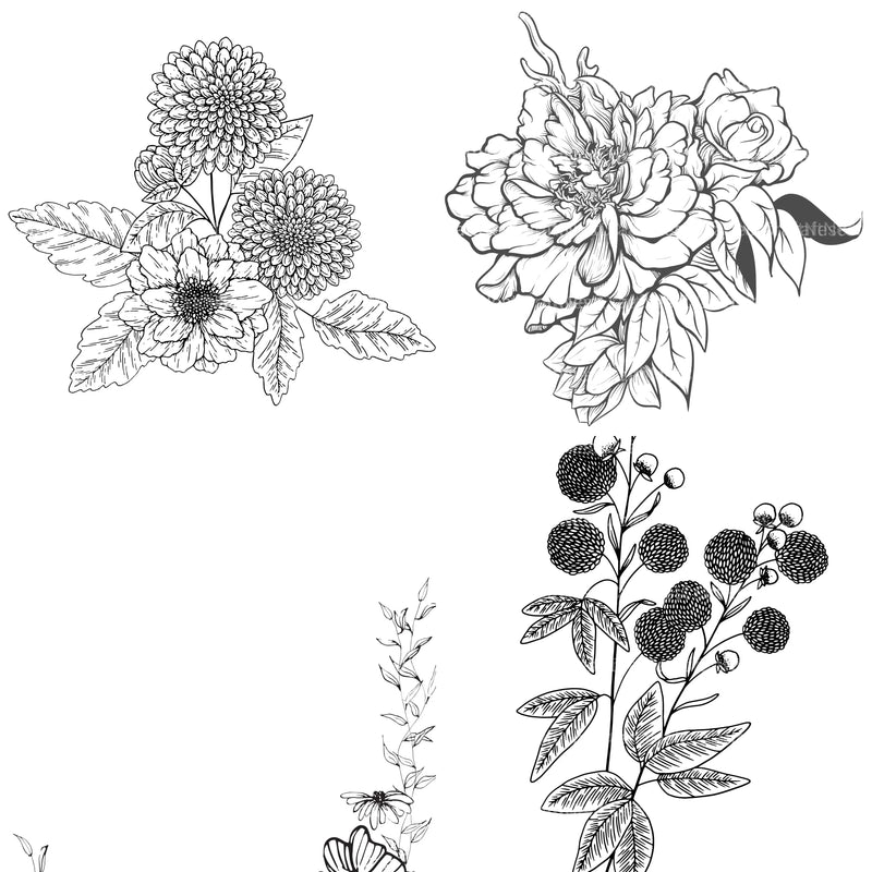Floral Coloring Book - CraftNest - Digital Crafting and Art