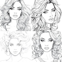 Beautiful Women Coloring Book - CraftNest - Digital Crafting and Art