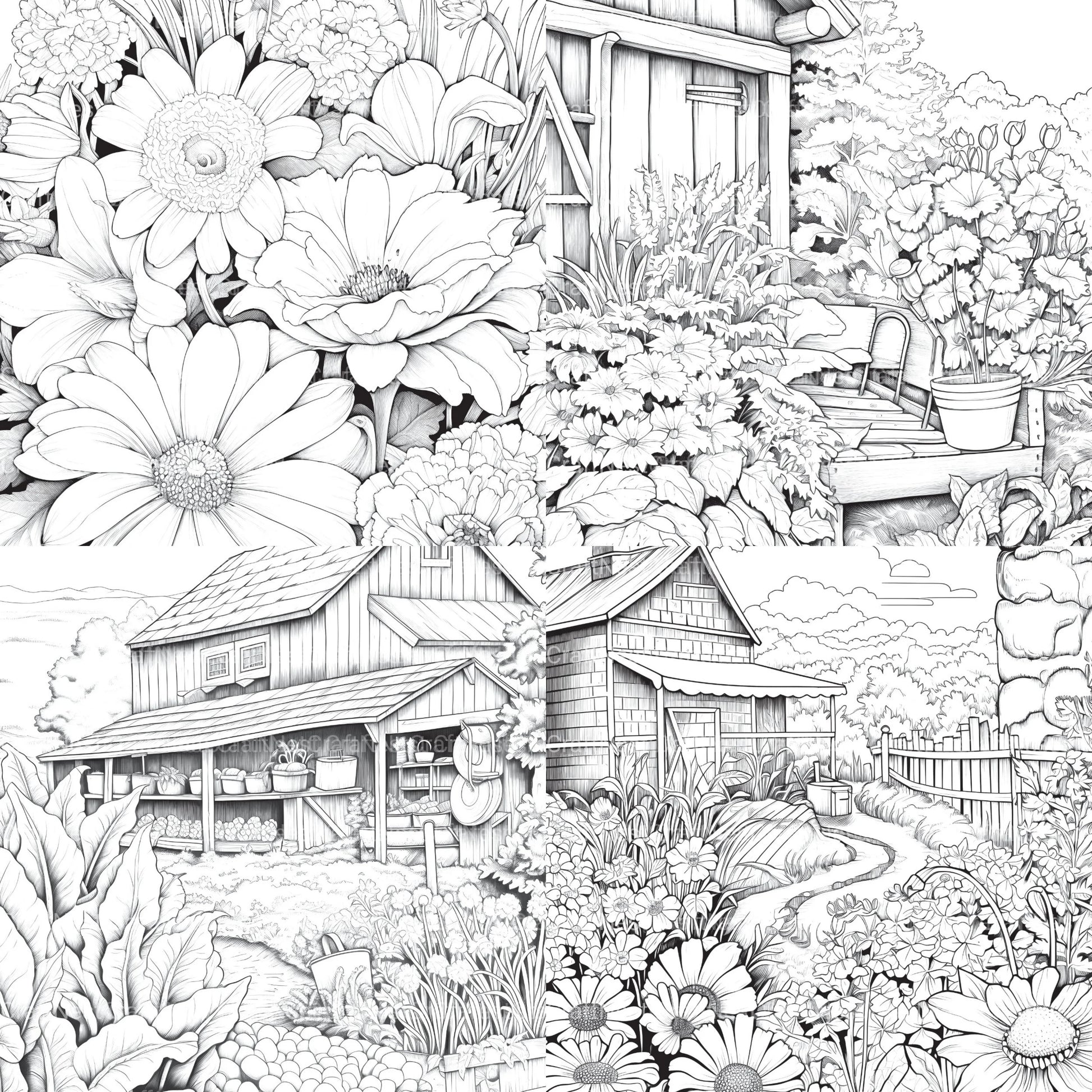 Farmers Garden Coloring Book 2 - CraftNest - Digital Crafting and Art