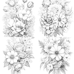 Flower Coloring Book 3 - CraftNest - Digital Crafting and Art