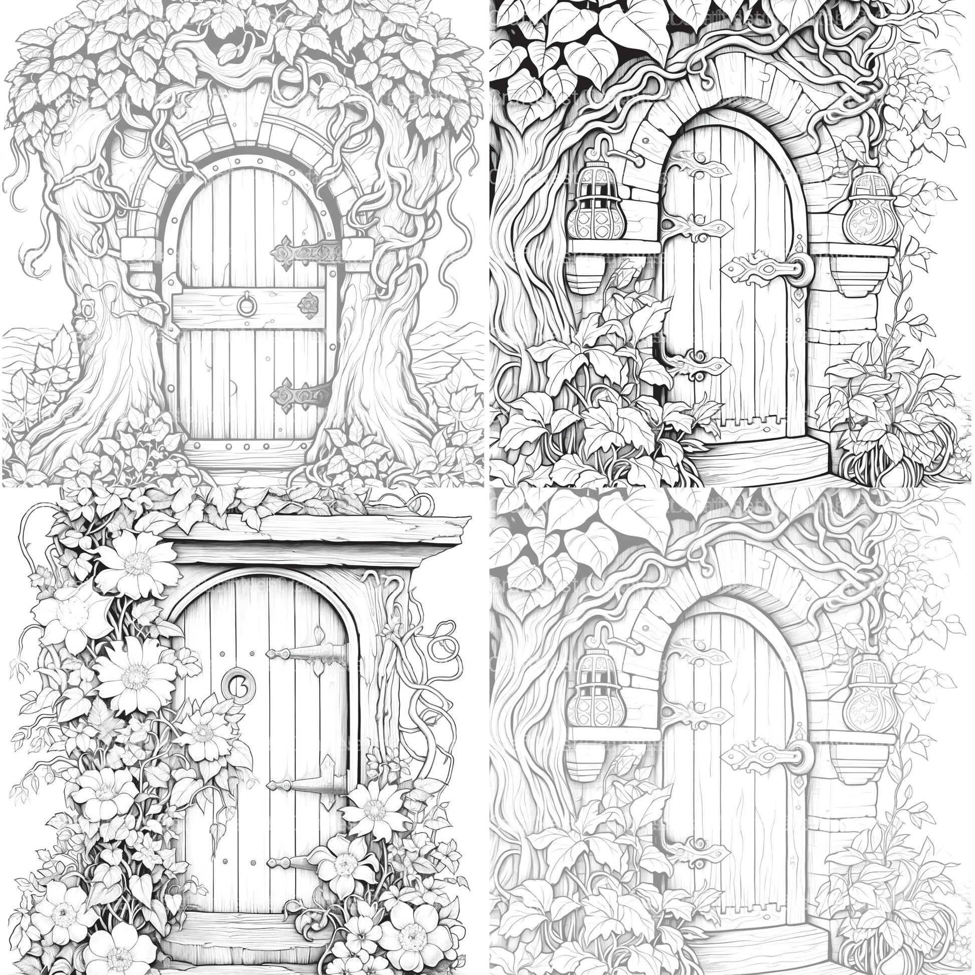 Blooming Door Coloring Book - CraftNest - Digital Crafting and Art