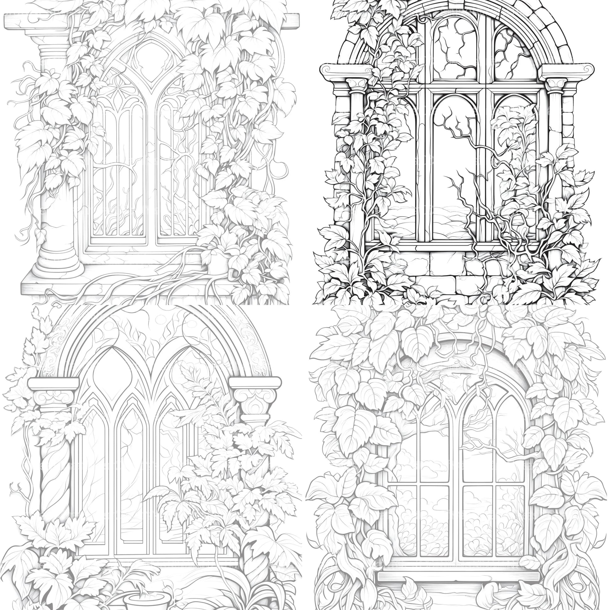 Blooming Window Coloring Book - CraftNest - Digital Crafting and Art