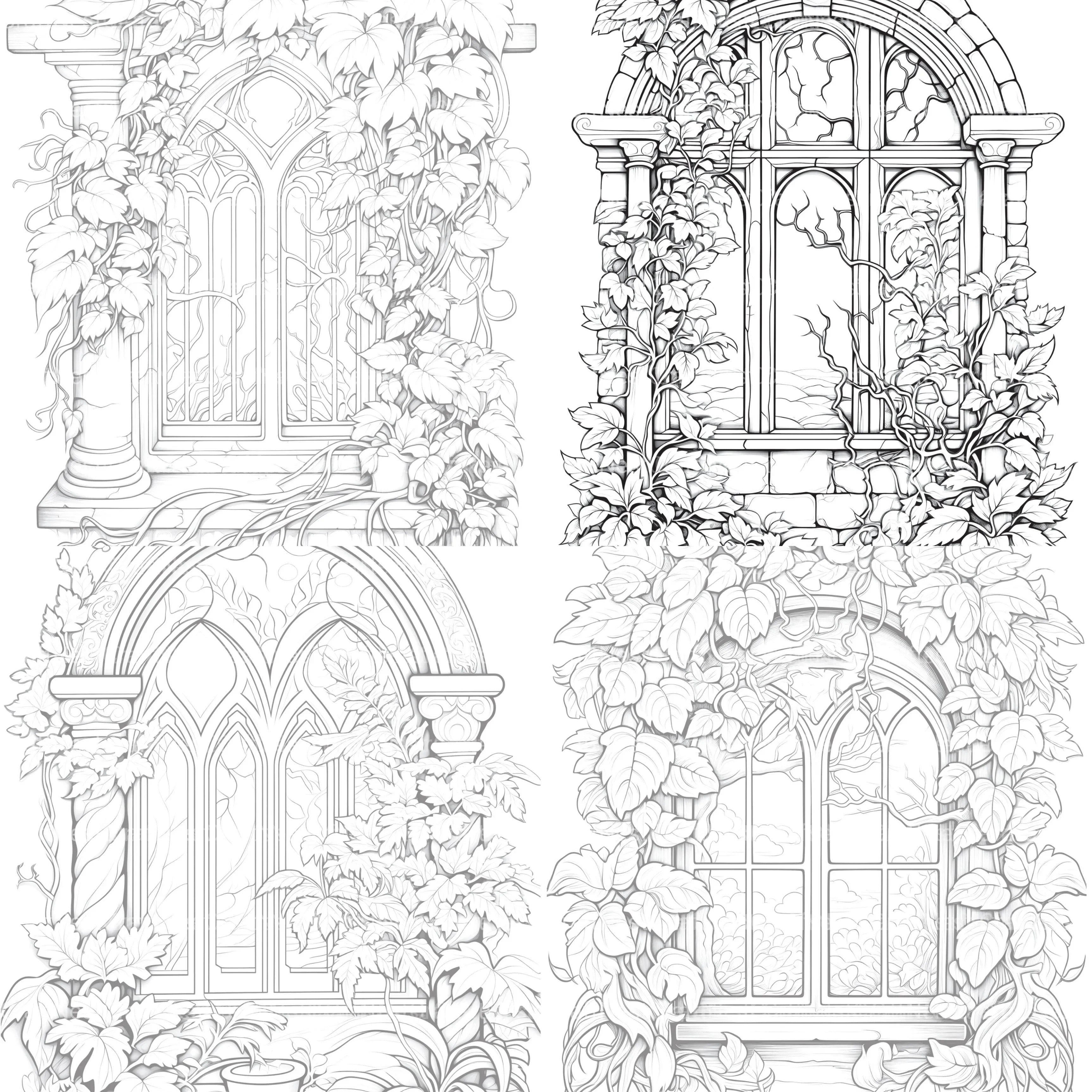 Blooming Window Coloring Book - CraftNest - Digital Crafting and Art