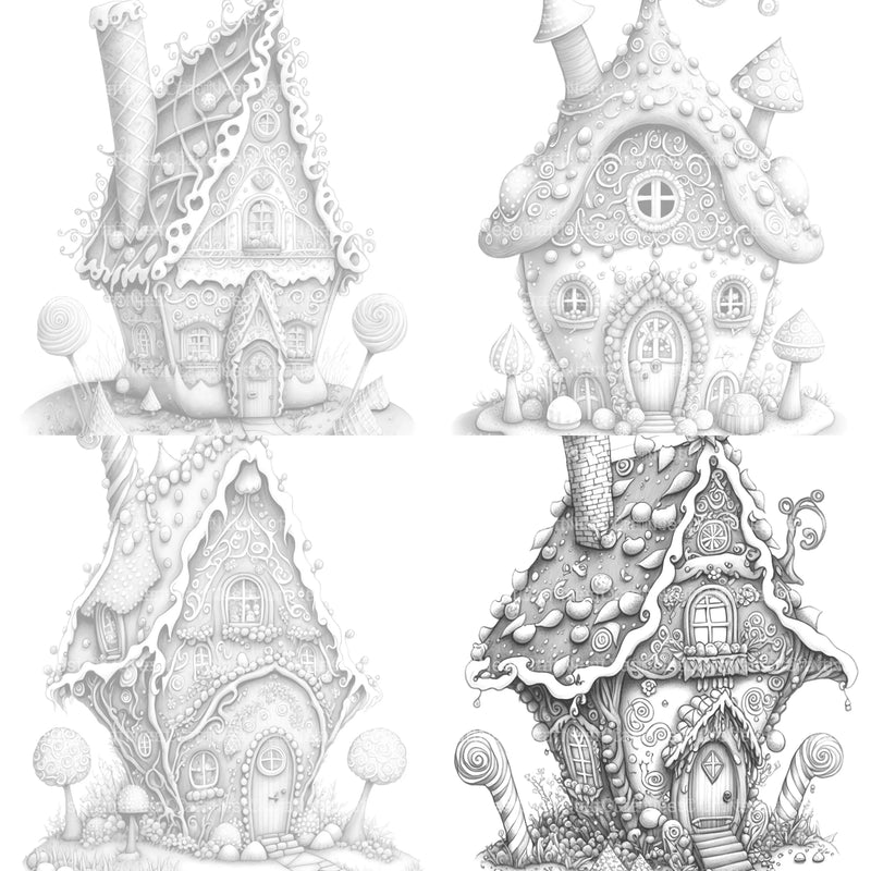 Gingerbread Fairy House Coloring Book - CraftNest - Digital Crafting and Art
