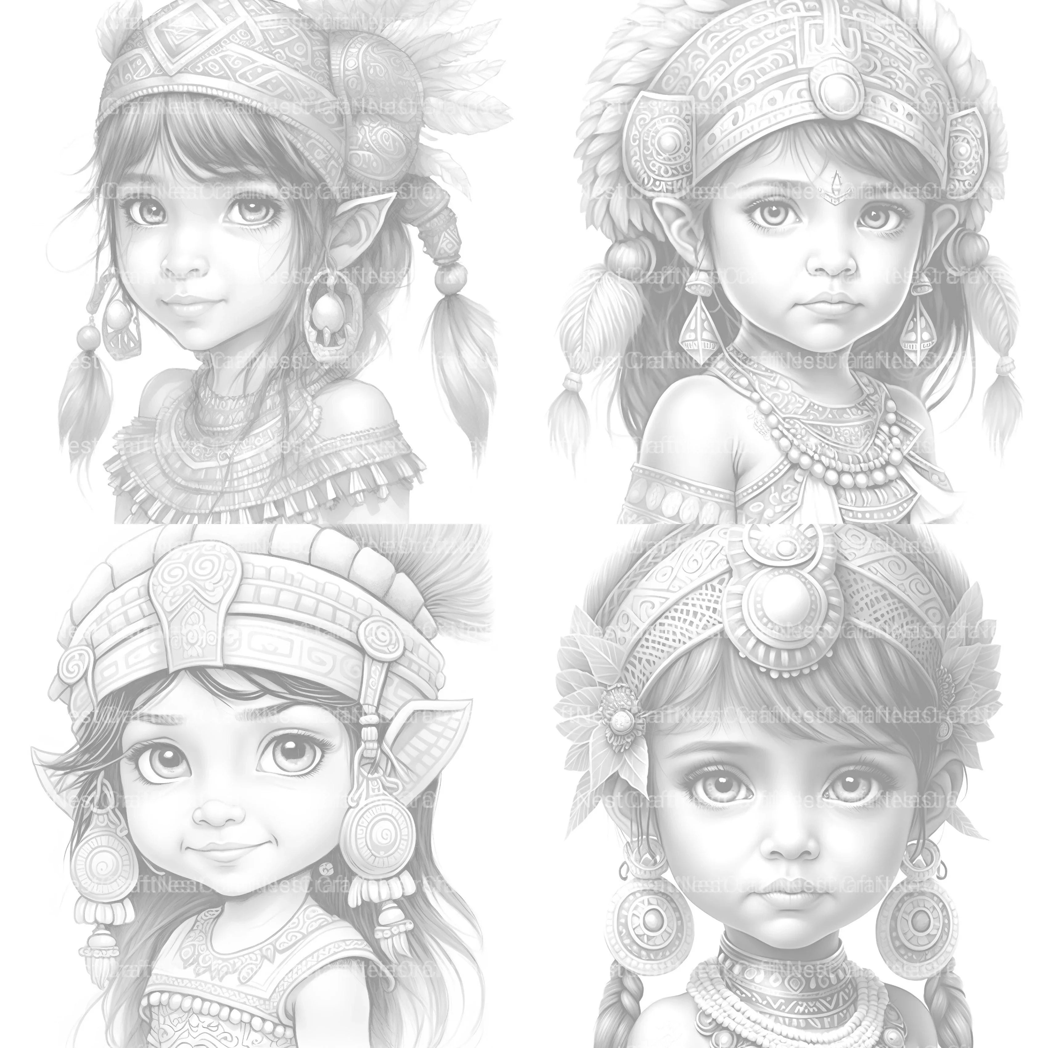 Aztec Boy Coloring Book - CraftNest - Digital Crafting and Art