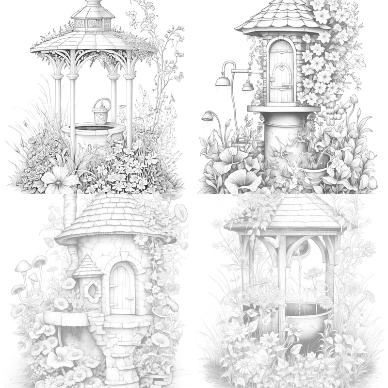 Wishing Well Coloring Book - CraftNest - Digital Crafting and Art