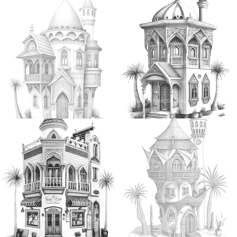 Dubai Tiny House Coloring Book - CraftNest - Digital Crafting and Art