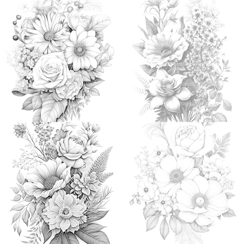 Flower Coloring Book - CraftNest - Digital Crafting and Art