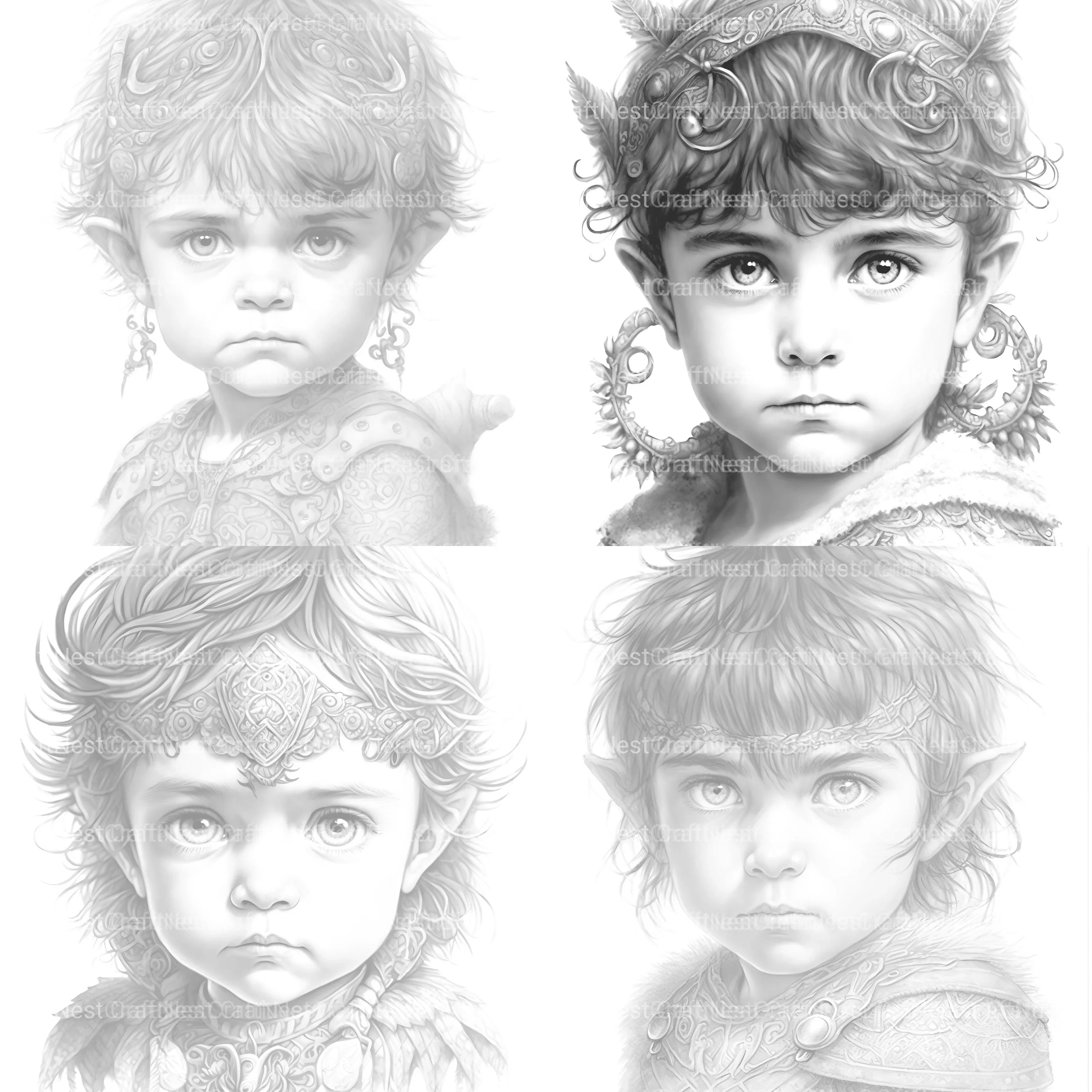 Babarian Girl Coloring Book - CraftNest - Digital Crafting and Art