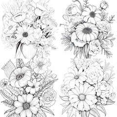 Flower Coloring Book 2 - CraftNest - Digital Crafting and Art