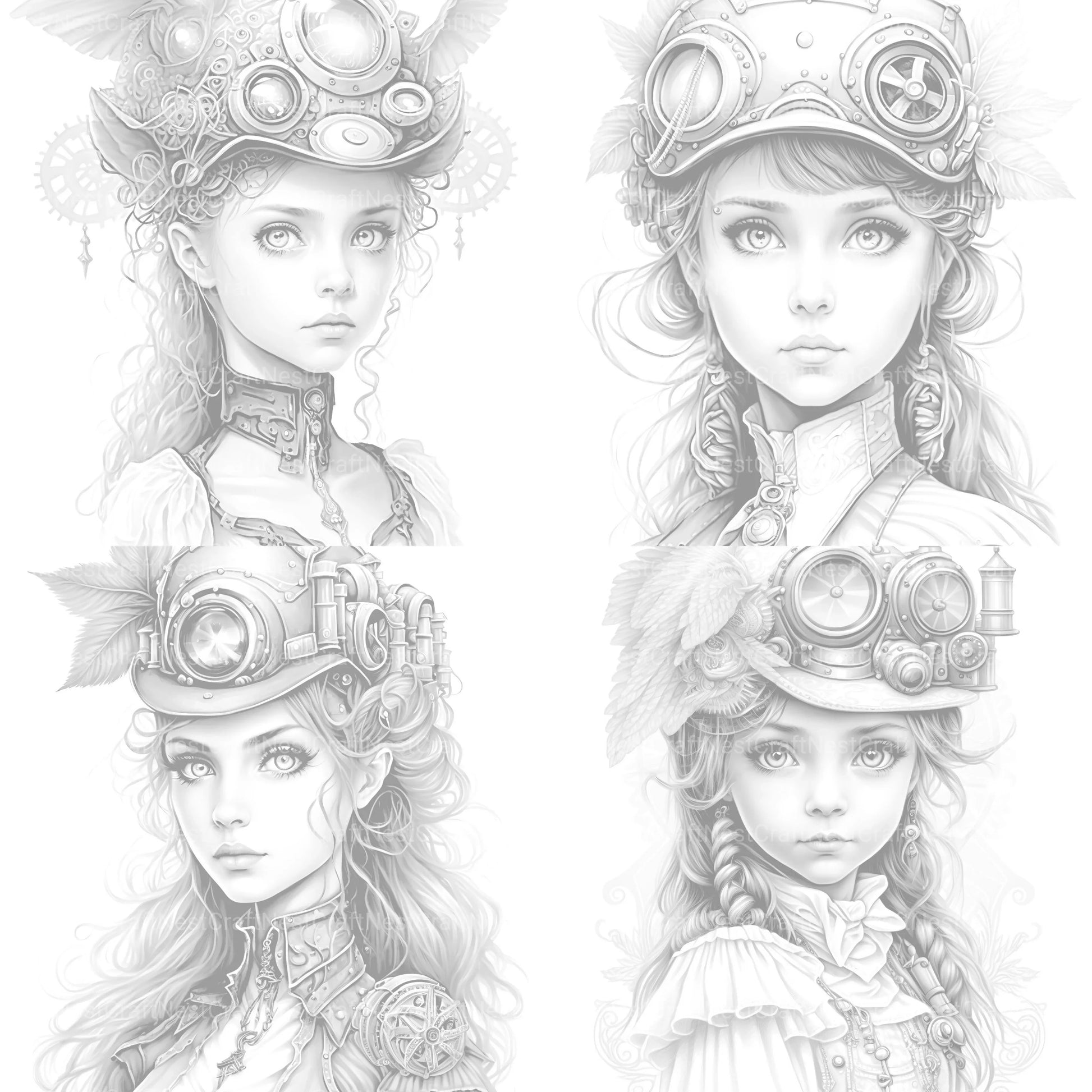 Sunflower Girl Coloring Book - CraftNest - Digital Crafting and Art