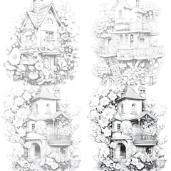 Blooming House Coloring Book - CraftNest - Digital Crafting and Art