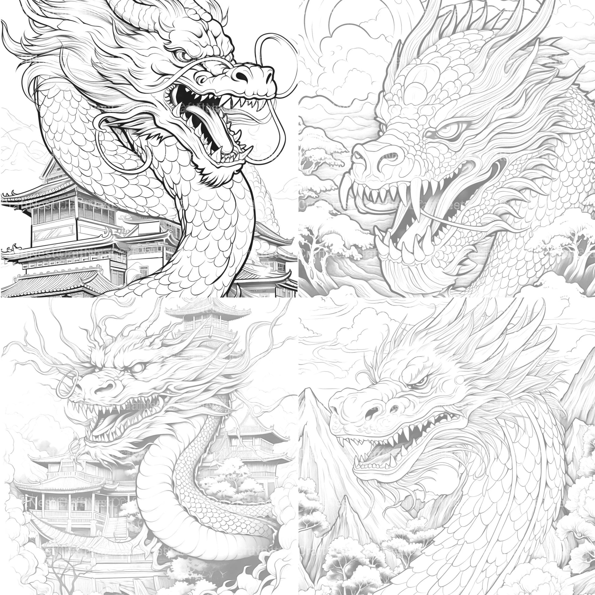 Dragon Coloring Book - CraftNest - Digital Crafting and Art