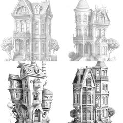 Townhouse Tiny House Coloring Book - CraftNest - Digital Crafting and Art