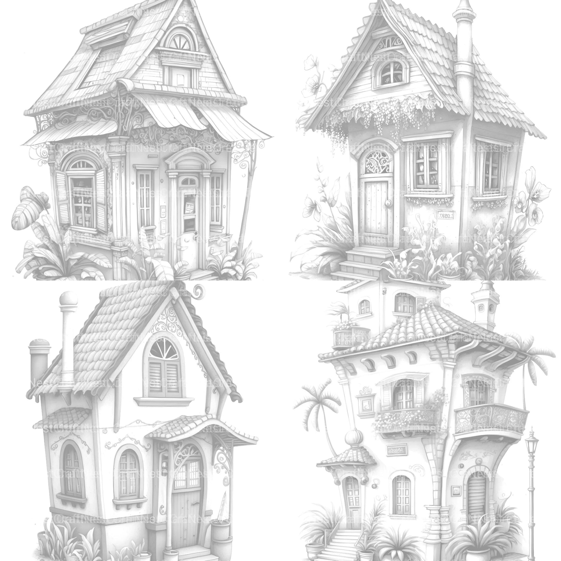 Chile Tiny House Coloring Book - CraftNest - Digital Crafting and Art