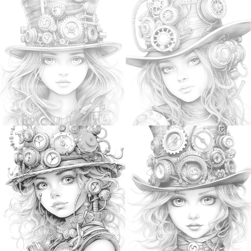 Victorian Girl Coloring Book - CraftNest - Digital Crafting and Art