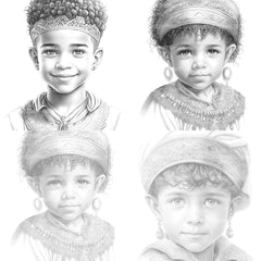 Cute Girl Coloring Book - CraftNest - Digital Crafting and Art