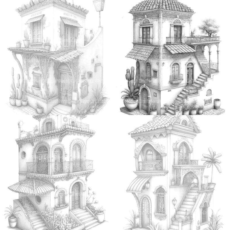 Mexican Tiny House Coloring Book - CraftNest - Digital Crafting and Art