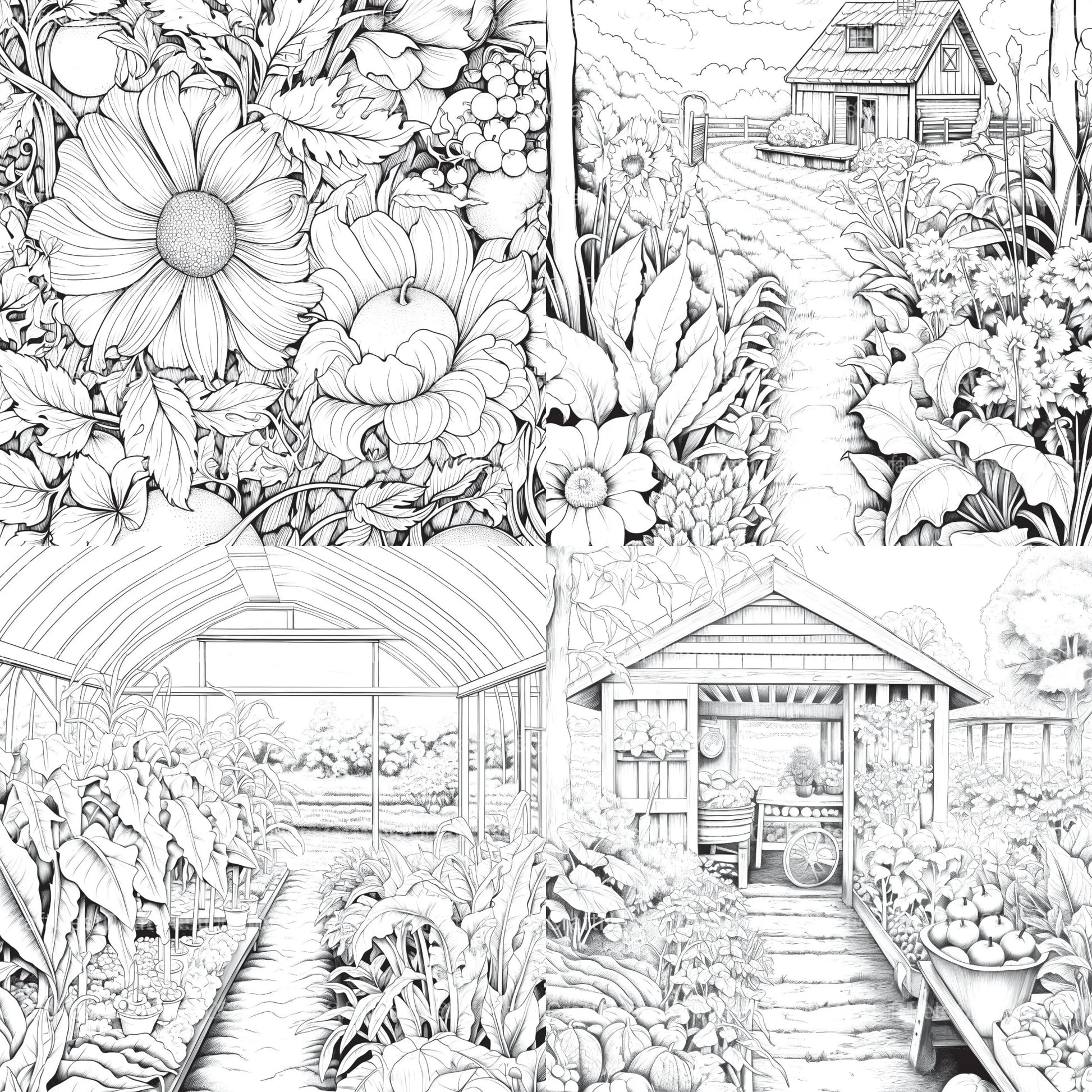 Farmers Garden Coloring Book 2 - CraftNest - Digital Crafting and Art