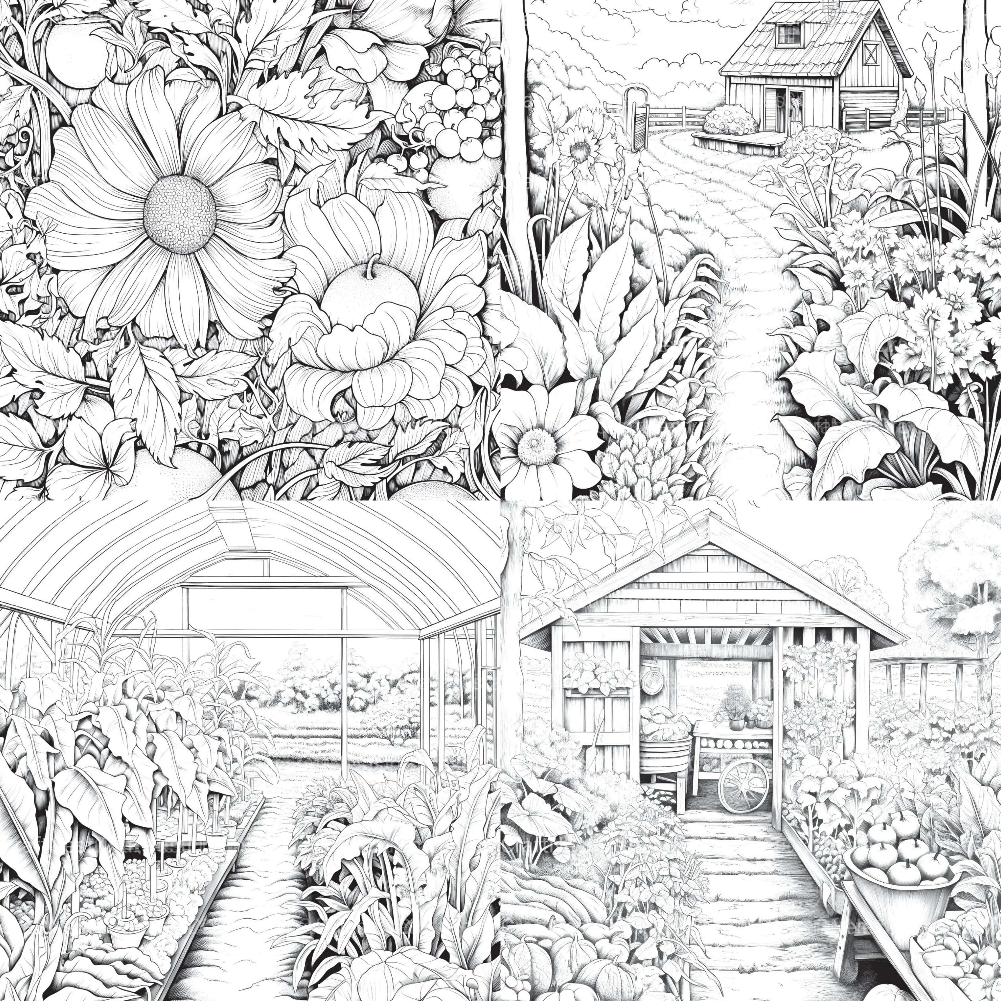 Farmers Garden Coloring Book 2 - CraftNest - Digital Crafting and Art