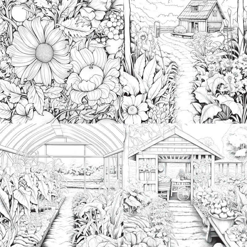 Farmers Garden Coloring Book 2 - CraftNest - Digital Crafting and Art